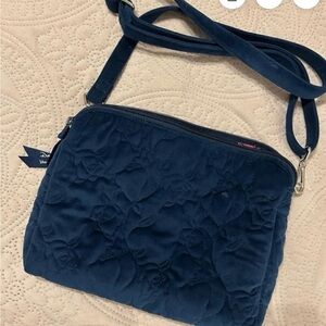 Vera Bradley Beauty and The Beast Rose Quilted Velvet Crossbody Bag